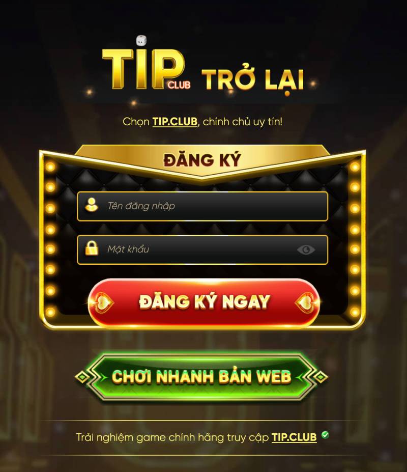 Hướng Dẫn Đăng Ký TipClub - Trải Nghiệm Game Đổi Thưởng Dễ Dàng 3 Bước 1: Truy cập trang web chính thức
