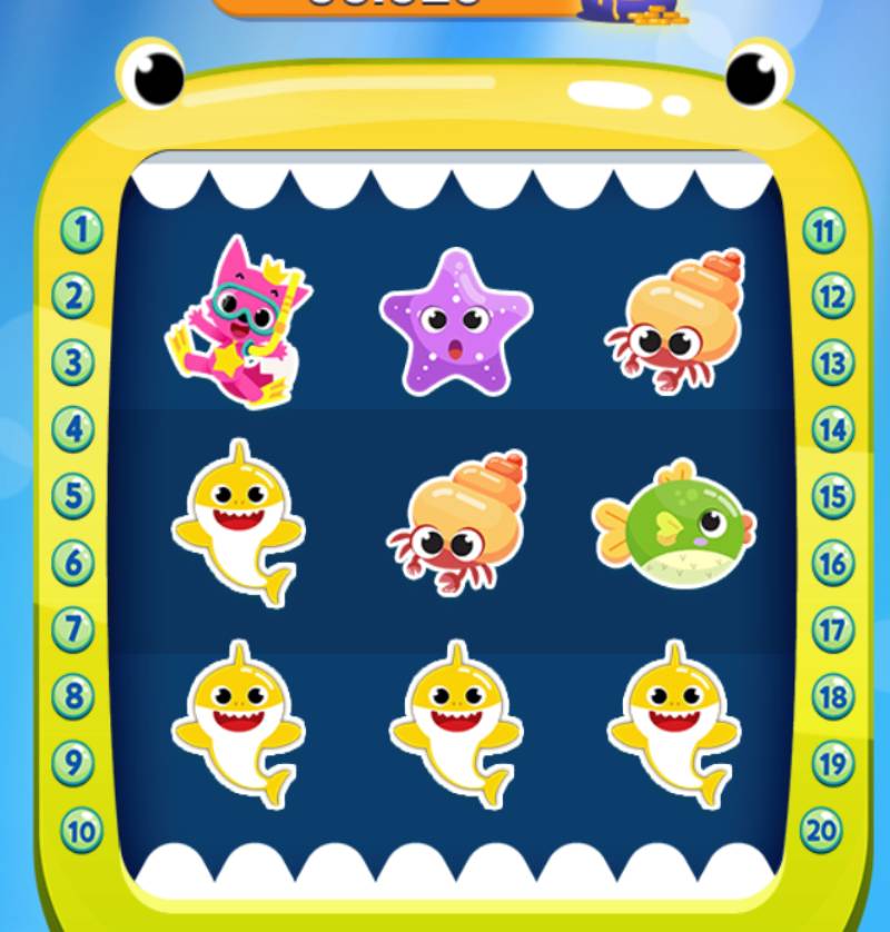 Baby Shark Tipclub - Trải Nghiệm Giải Trí Đầy Thú Vị 5 Các biểu tượng đặc biệt và tính năng thưởng