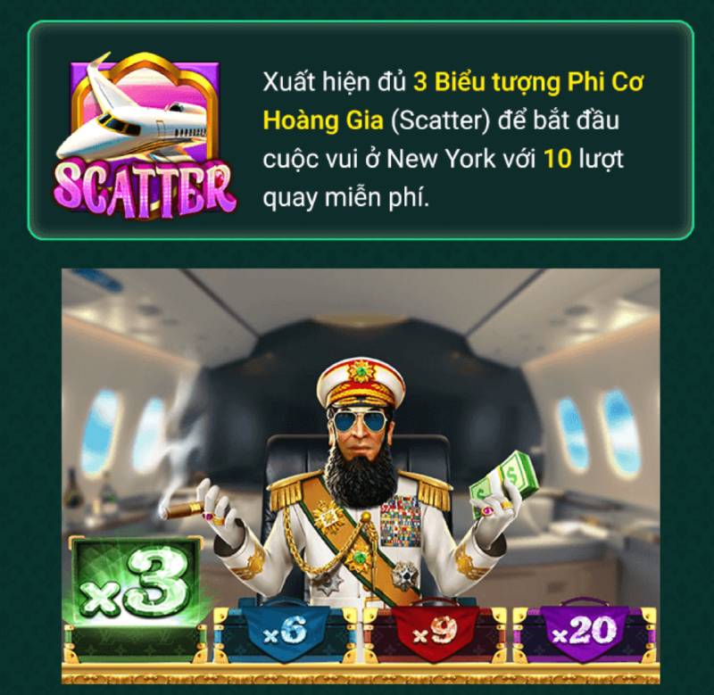 Kẻ Độc Tài Tipclub - Cỗ Máy Cá Cược Bùng Nổ Phần Thưởng 4 Scatter và free spin
